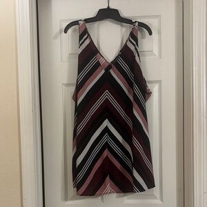 Lane Bryant Pink and Black Striped Top